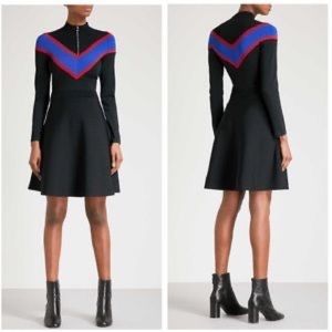 Sandro Chevron Inset Knit Dress NWOT